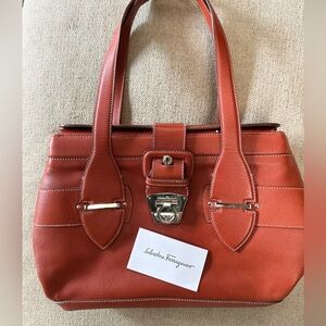 Salvatore Ferragamo Burnt Orange Shoulder Bag